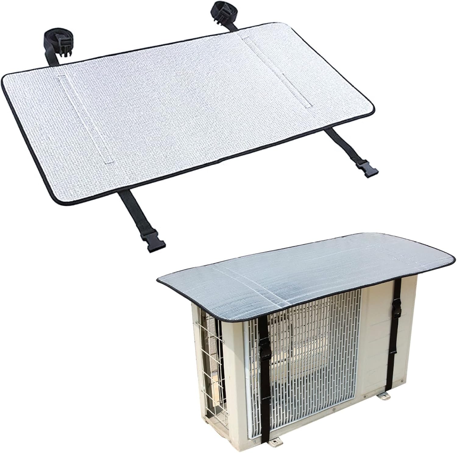 Außenabdeckung Für Klimaanlagen – 1-teilig – Aluminium Und Polyester – Uv- Und Witterungsschutz – Für Wärmepumpen – 110 X 55 Cm