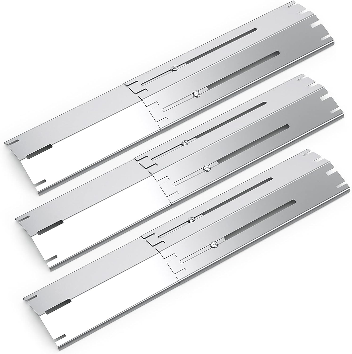 Universelle Grillplatte – 1 Stück – Edelstahl – Verstellbar Von 34 Bis 53,3 Cm – Für Gasgrills Im Freien – Brennerschutz