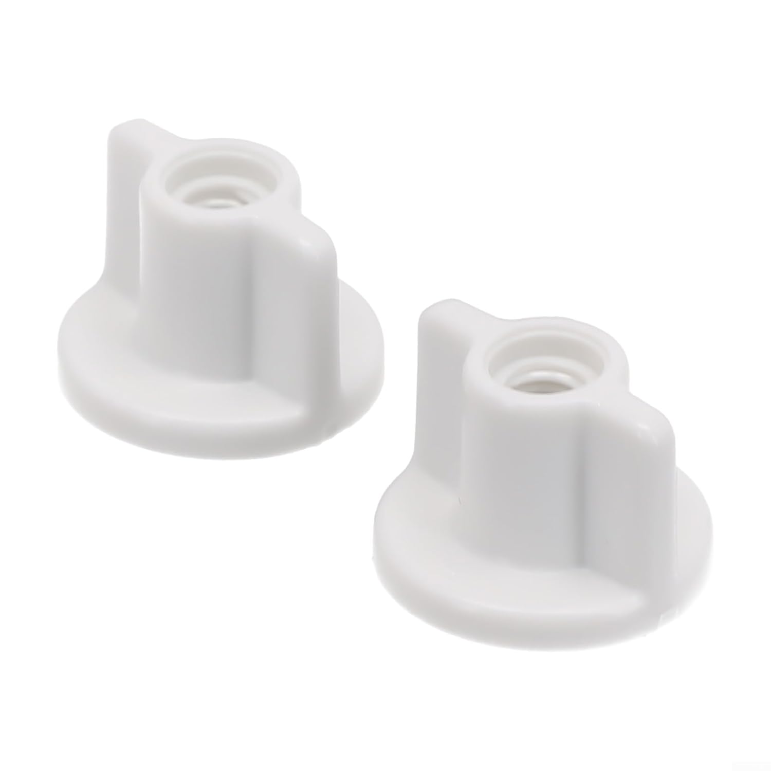 Wc-rückwandmutter – 2er-pack – Weißer Kunststoff – Bodenbefestigung – Für 6-mm-schrauben – 2,5 Cm