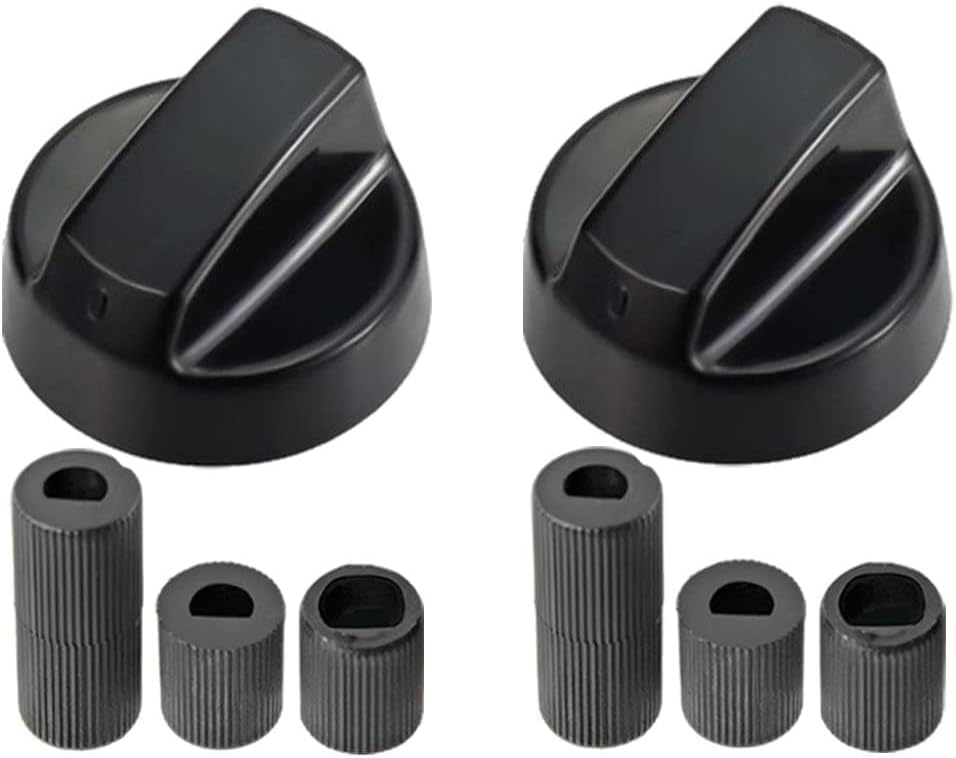 Herdknöpfe – 4er-set – Weißer Kunststoff – Universal 42 Mm – Für Backofen Und Kochfeld – 6–8 Mm Adapter