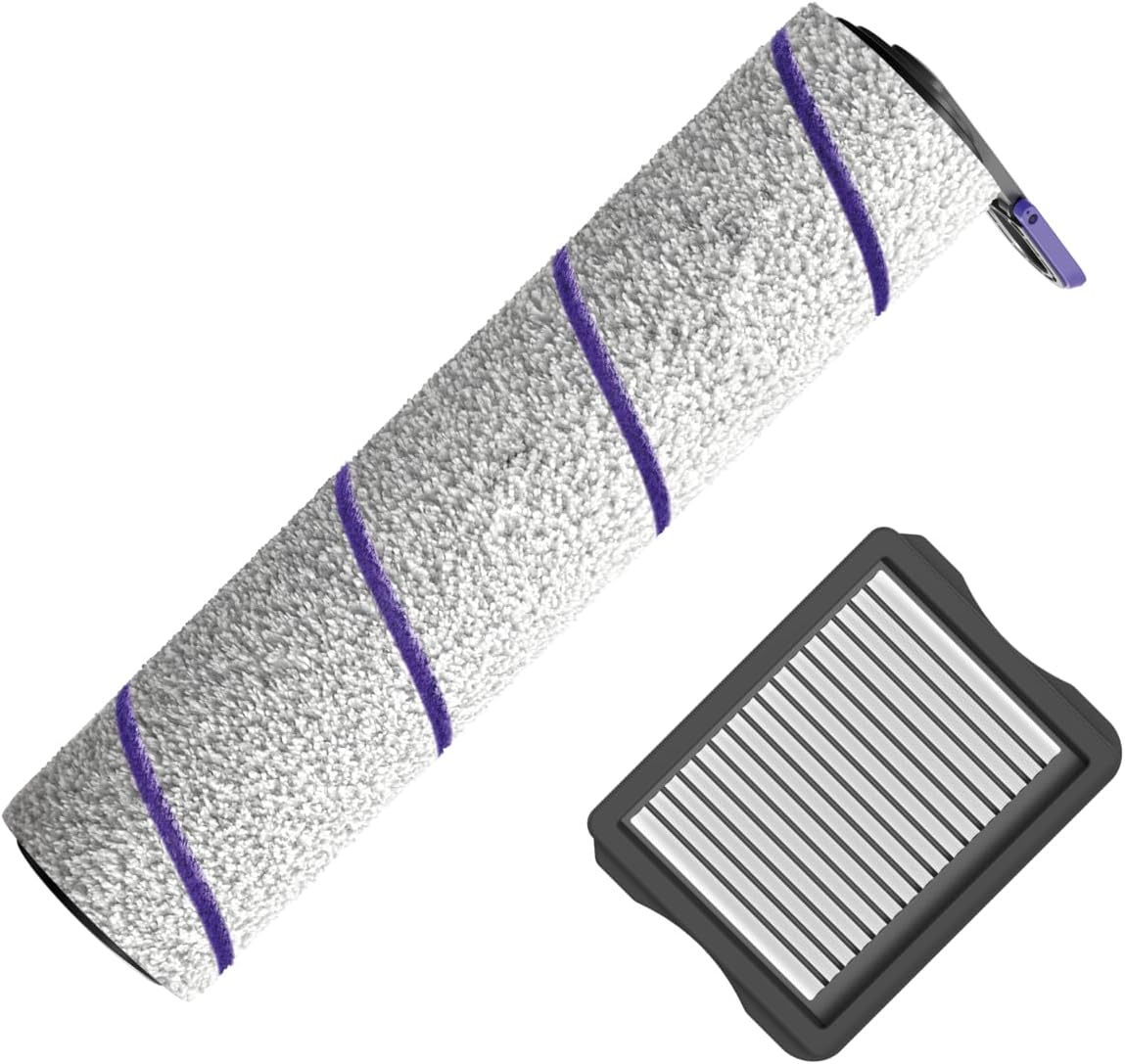 Zubehör- Und Wartungsset Für Staubsauger-wischmopp – 2-teilig – Faser Und Kunststoff – Waschbarer Filter Und Walze – Kompatibel Mit X-clean 10 – Weiß