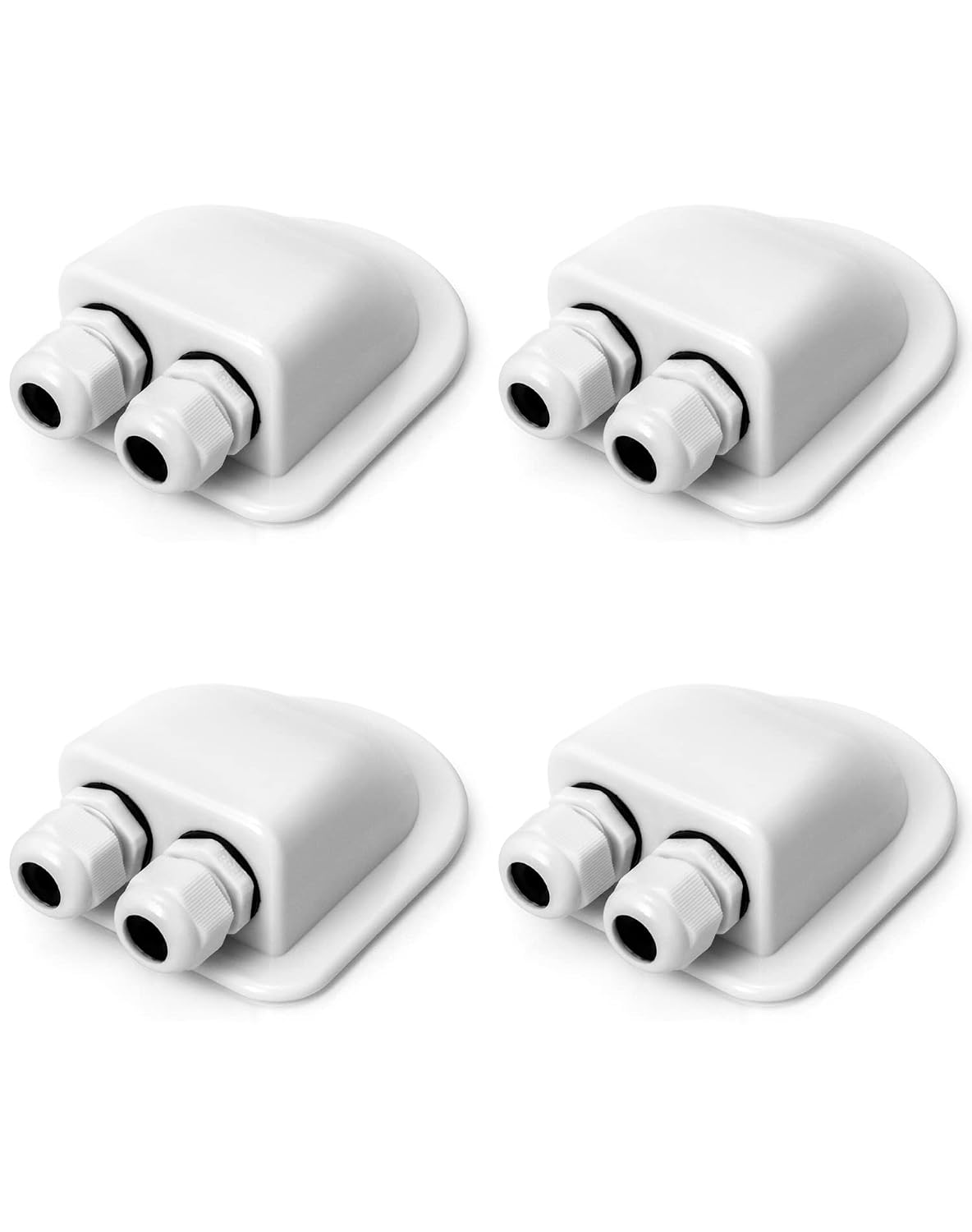 Solar-dachfenster – 4er-pack – Weißes Abs – Wasserdicht Nach Ip68 – Für Wohnmobile Und Boote – 6 Mm Bis 12 Mm