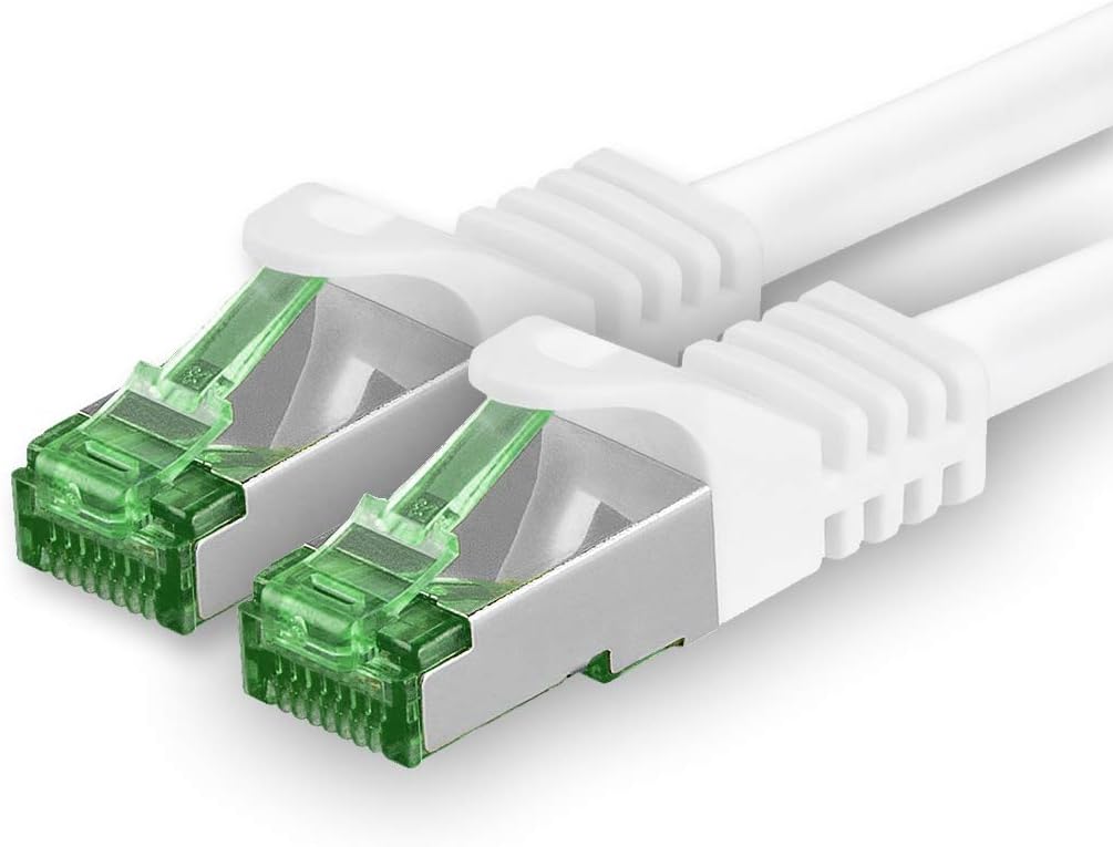 Cat7-netzwerkkabel – 1 X 1,5 M – Rj45 Ethernet Lan – Weiß – 10 Gbit/s – Sftp