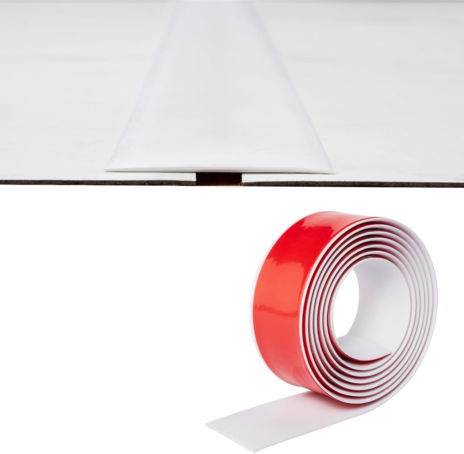 Pvc-übergangsprofil – 1 Stück – Weißes, Flexibles Vinyl – 2 Mm Selbstklebende Bodenfuge – Für Küche Und Wohnzimmer – 5 Cm X 2 M