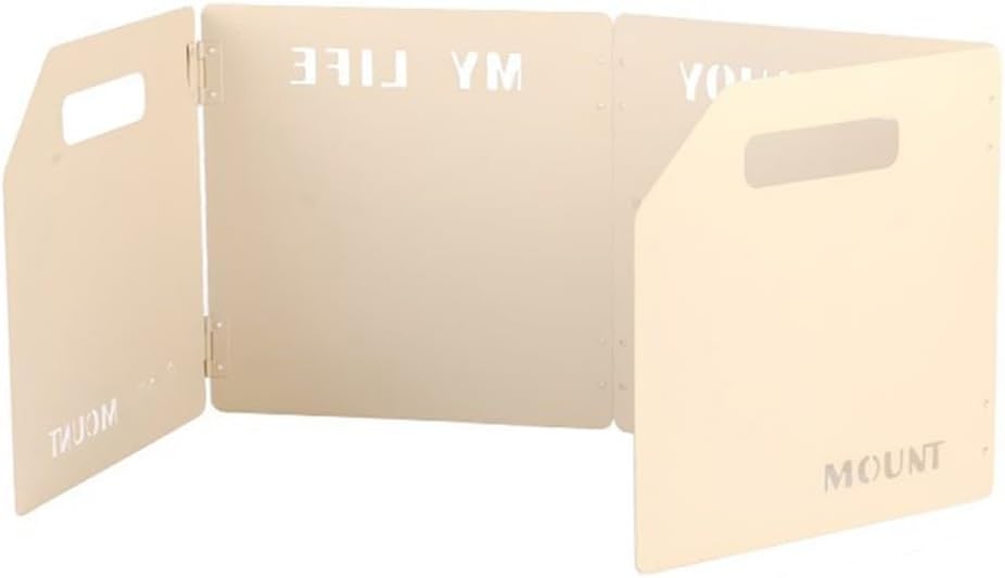 Faltbarer Windschutz Für Campingkocher – 1 Stück – Robuster Stahl – Dreiseitiger Windschutz – Ideal Für Camping Und Wandern – 50 X 25 X 25 Cm – Weiß