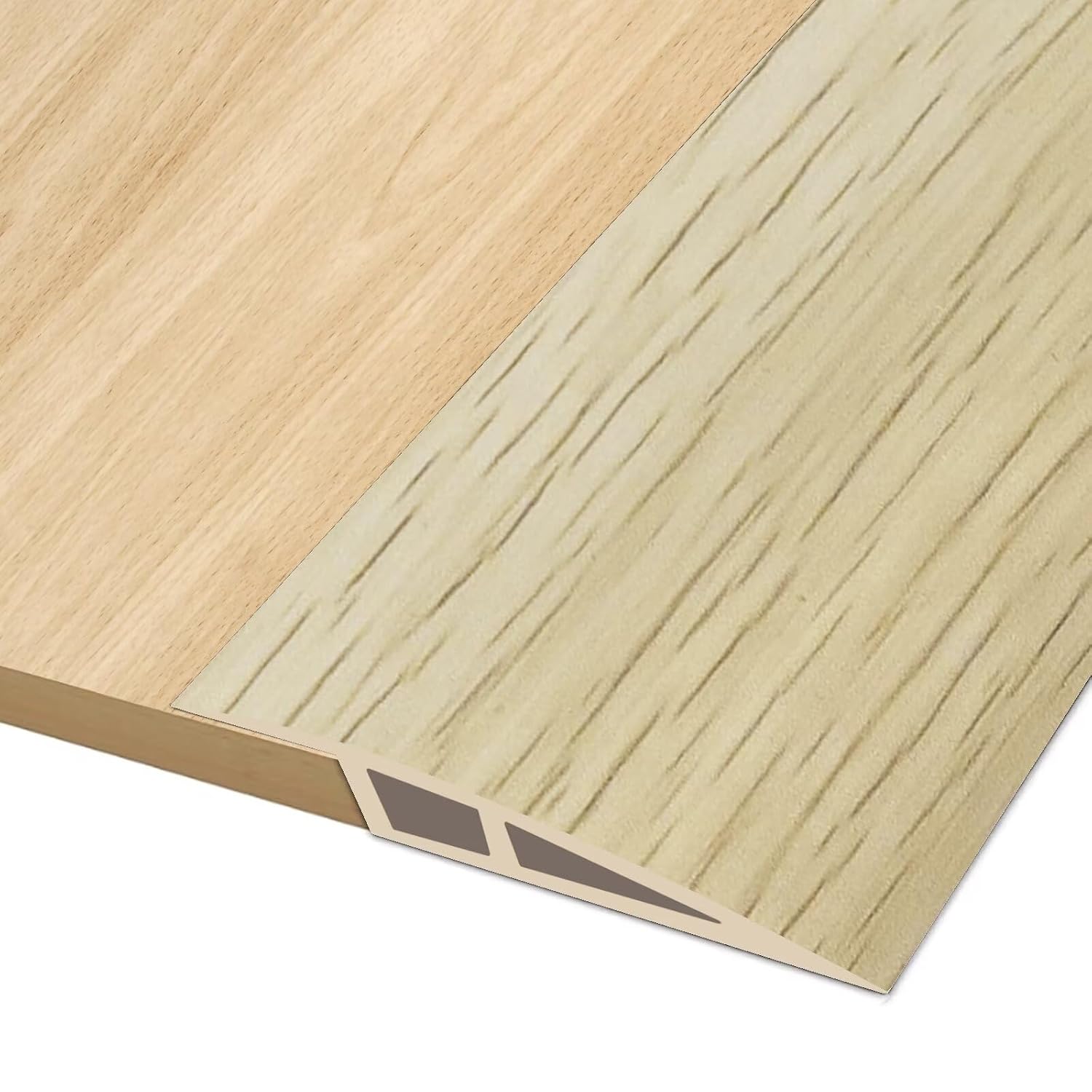 Selbstklebende Übergangsleiste – 1 Stück – Pvc In Weißer Holzoptik – Ausgleichsprofil 5–10 Mm – Übergangsprofil Für Innenböden – 100 X 5 Cm