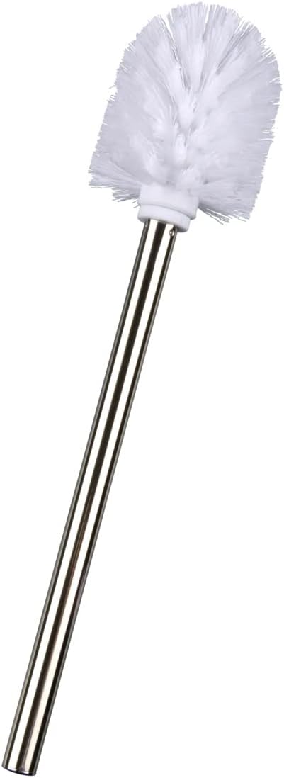Wenko Ersatz-toilettenbürste Mit Weißem Edelstahlgriff – Für Wc-sets, Edelstahl, 8 X 35 X 8 Cm, Glänzend