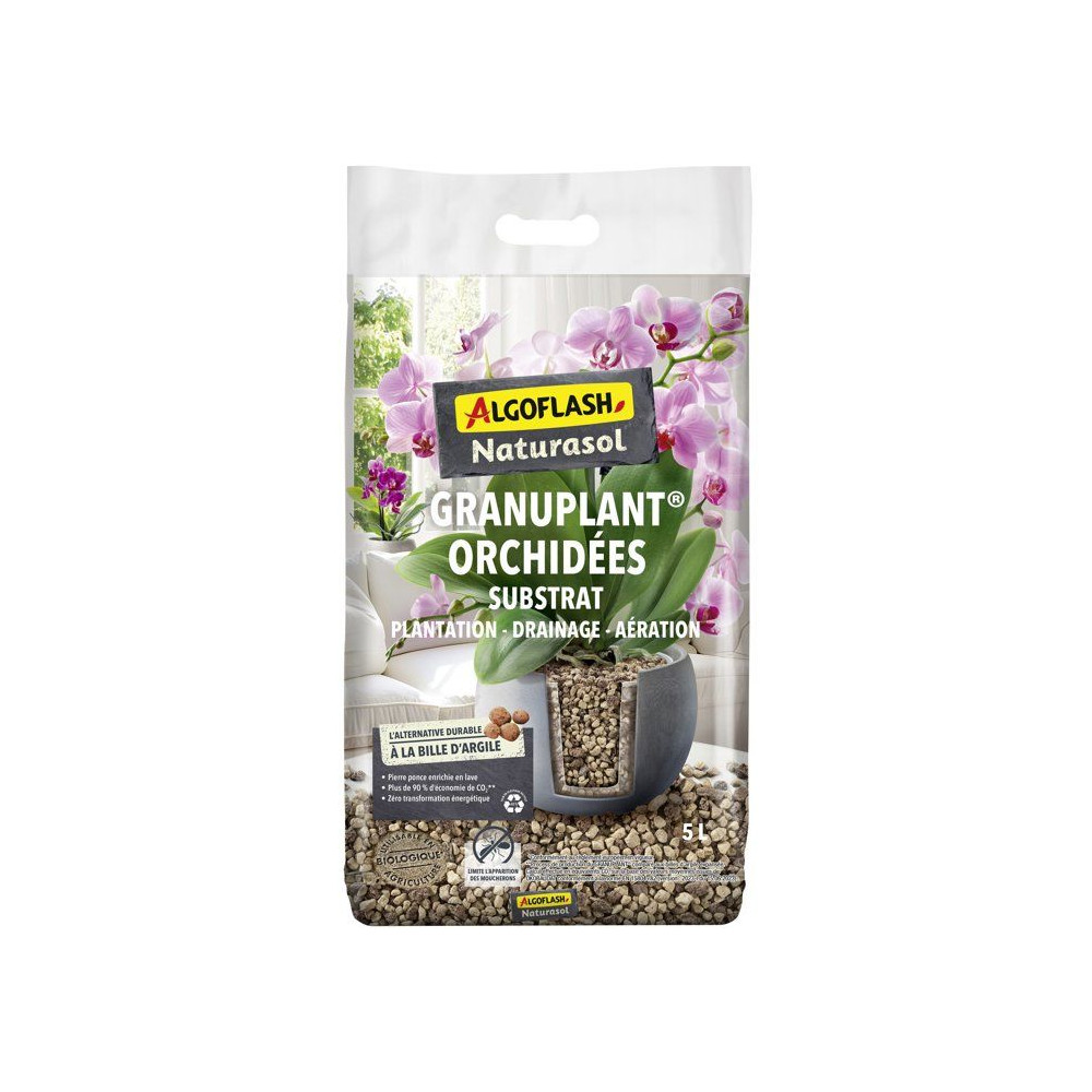 Bimsstein Algoflash Naturasol Naturasol Für Orchideen Drainierendes Substrat 5 L