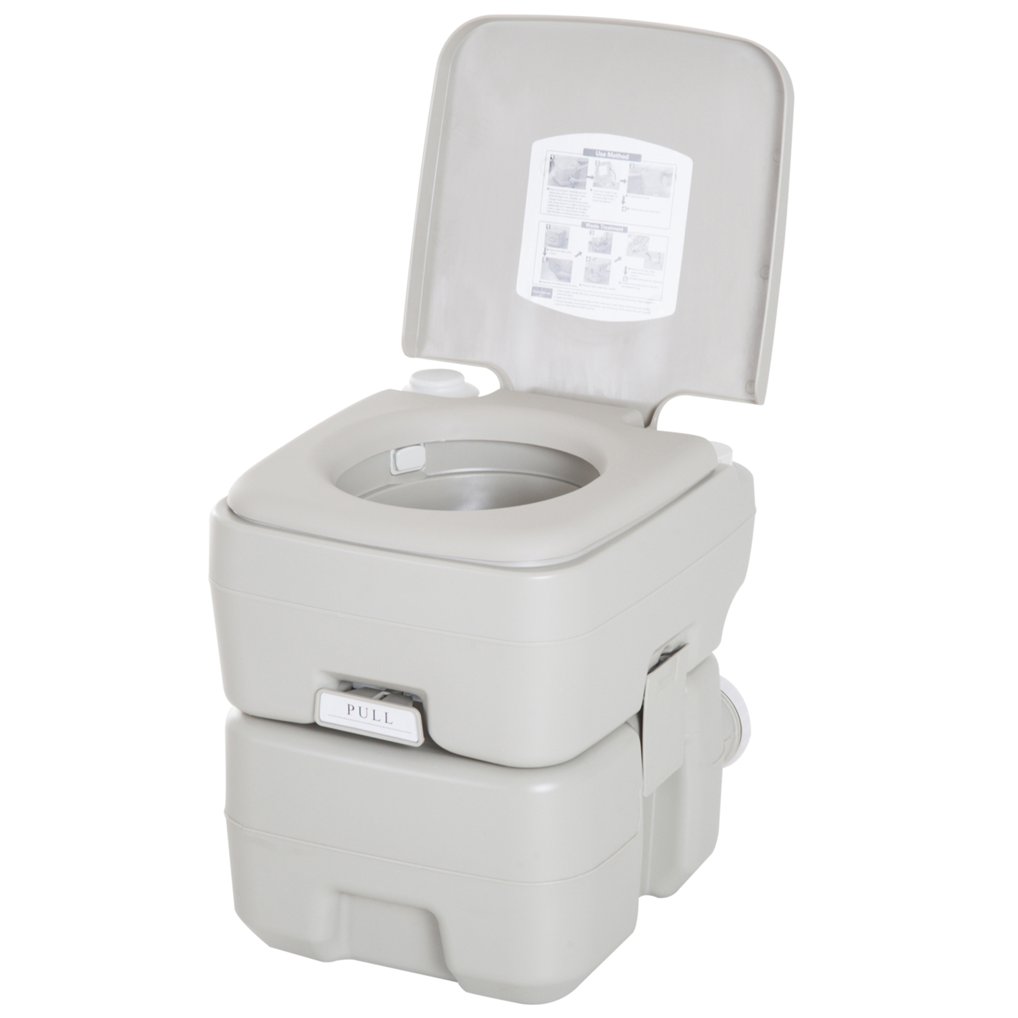 Tragbare Chemietoilette, 20 L, Mit Abnehmbaren Abwasser- Und Wassertanks, Ideal Für Camping, Reisen, Senioren, Wohnwagen Und Boote. Tragkraft: 147 Kg. Abmessungen: 41,5 X 36,5 X 42 Cm. Material: Hdpe.