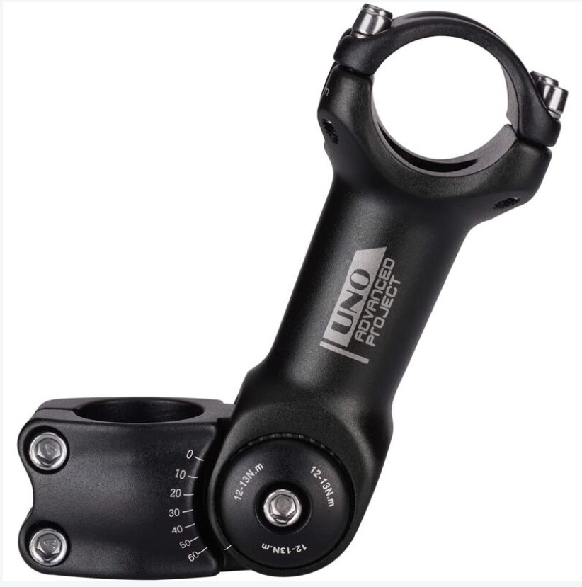 Verstellbarer Vorbau 31,8 Mm, 110 Mm, Verstellbarer Lenkervorbau Von 0 Bis 60 Grad Für Die Meisten Mountainbikes Und Rennräder