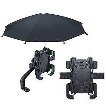 Handyhalterung Für Draußen Mit Schirm, Fahrrad-handyhalterung, Mini-sonnenschirm, Automatischer Handyschirm, Wind- Und Regenschutz Mit Griff