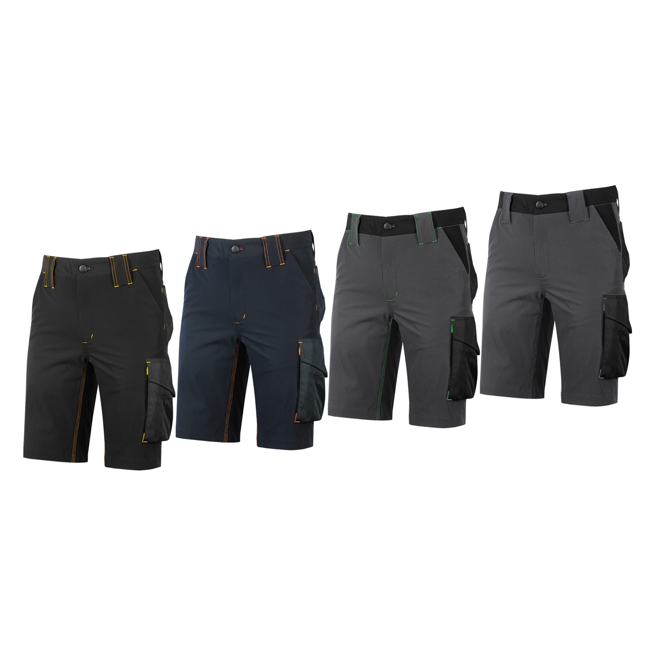 U-power - Mercury U-4 Stretch Arbeitsshorts - Xxl - Schwarze - Schwarze