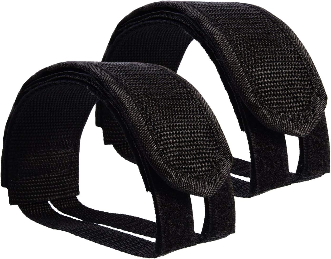 ✮ Französische Marken-fahrradpedalriemen 2er-set ✮✮ Lebenslange Garantie ✮✮ - Nylon-zehenclips Für Fixie/mountainbike/hybridrad/bmx/fahrrad, Schwarz