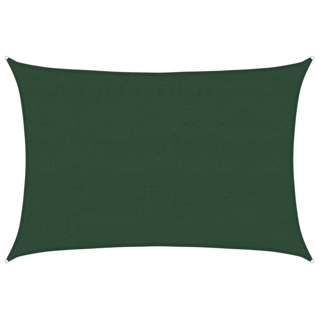 Sonnensegel 160 G/m² Dunkelgrün 4x6 M Hdpe Vidaxl