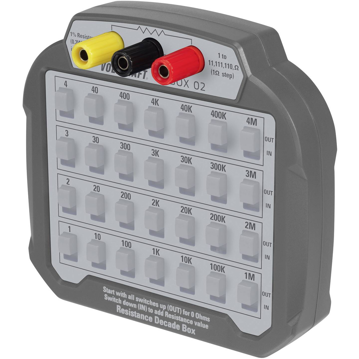 [gebraucht] B-ware Voltcraft Mess-dekade Widerstand R-box 02 1 Bis 10 M 1 Ω 60 V 293 G Kompakt