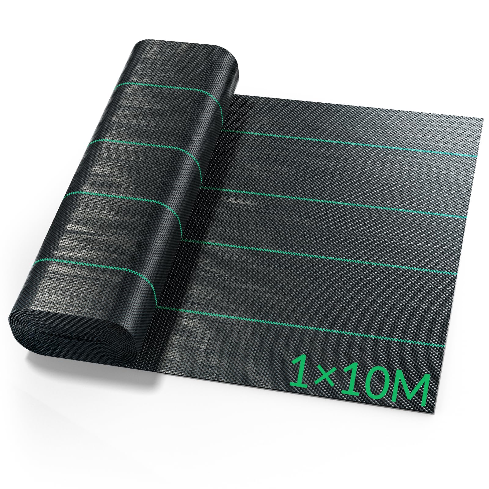 Unkrautvlies 1 X 10 M – Geotextil-unkrautvlies 100 G/m², Gewebte Polypropylenfasern, Wasserdurchlässig, Uv-beständig, Unkrautunterdrücker