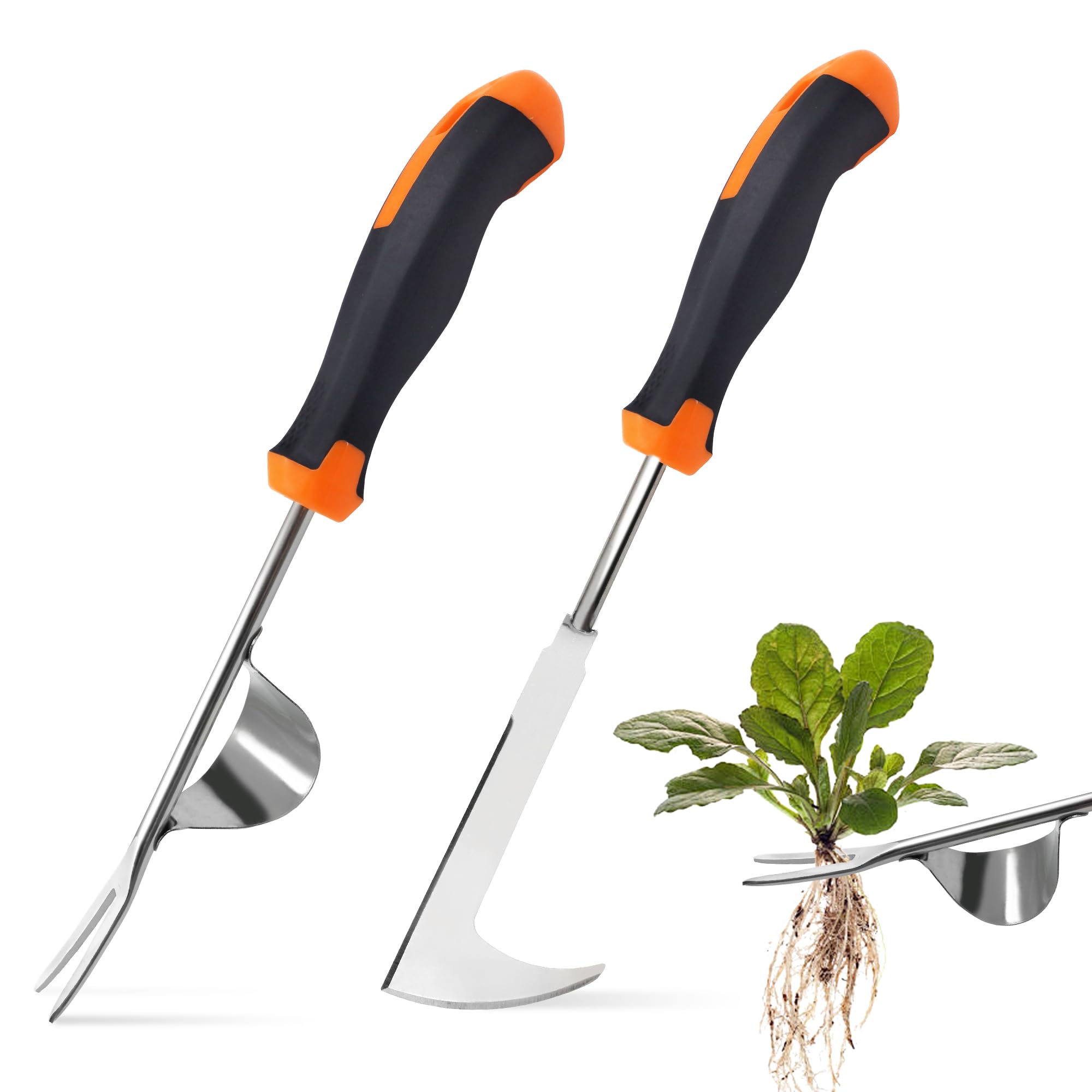 X Manuelle Unkrautstecher Aus Edelstahl, Löwenzahnstecher, Messer-unkrautstecher, Manueller Unkrautstecher, Wurzelzieher, Gartengeräte, Gartenschaber Mit Griff