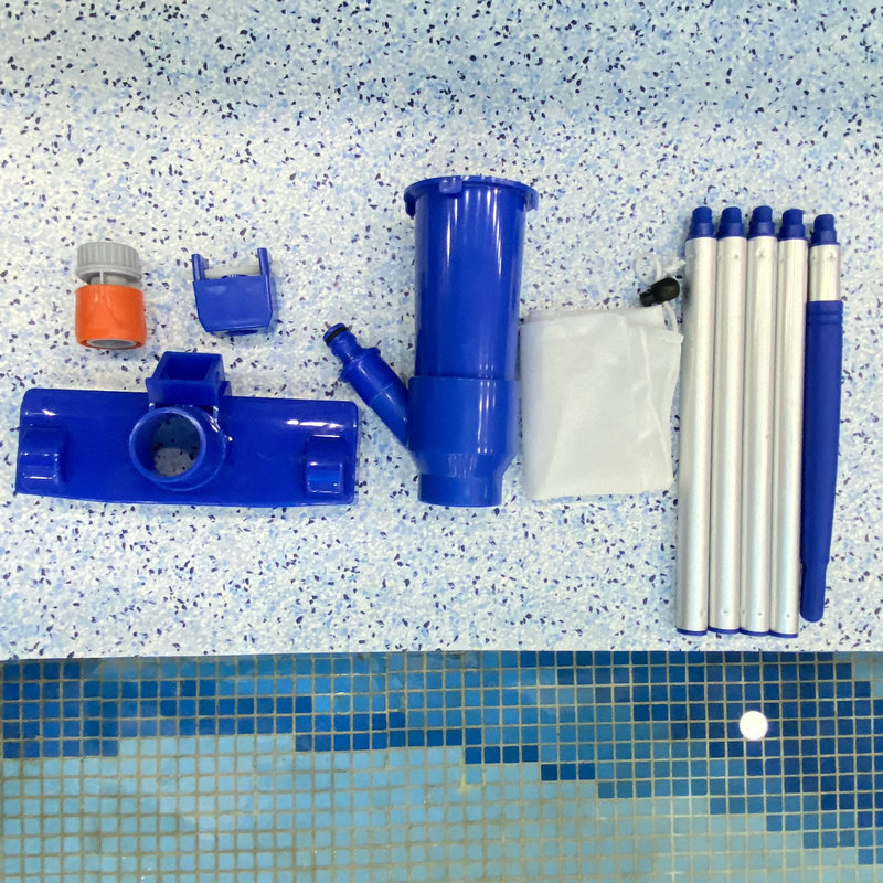 Tragbarer Poolroboter Mit Teleskopstange – Blau