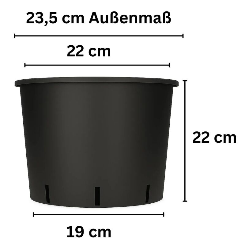 Blumentopf Rund 7 Liter 22x22 Cm Pflanztopf Blumentopf Kunststoff