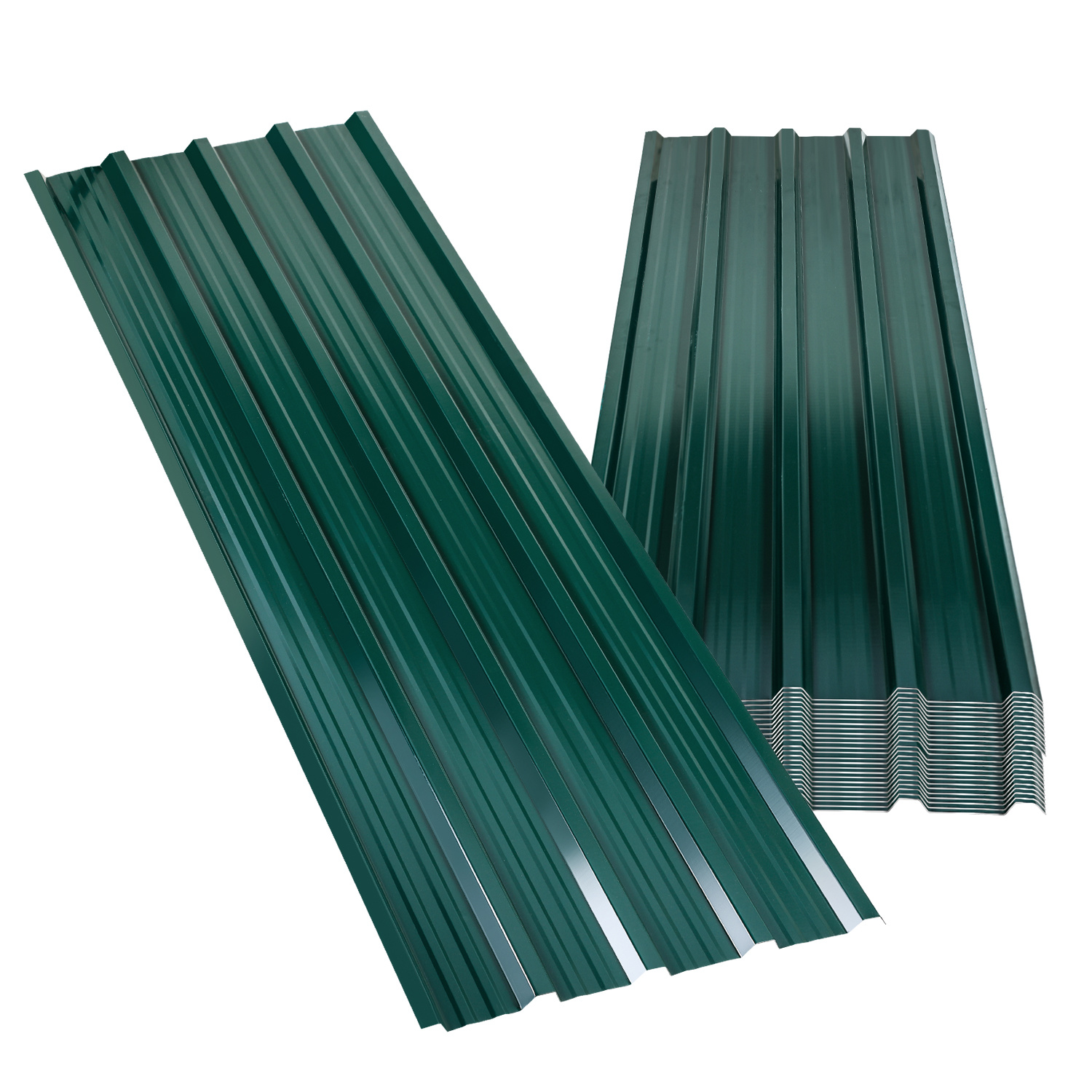 Wolketon 36 Stück Profilblebh Dachblebh 129 X 46 Cm, 0,25 Mm, Grün, Für Gartenhaus Und Carport