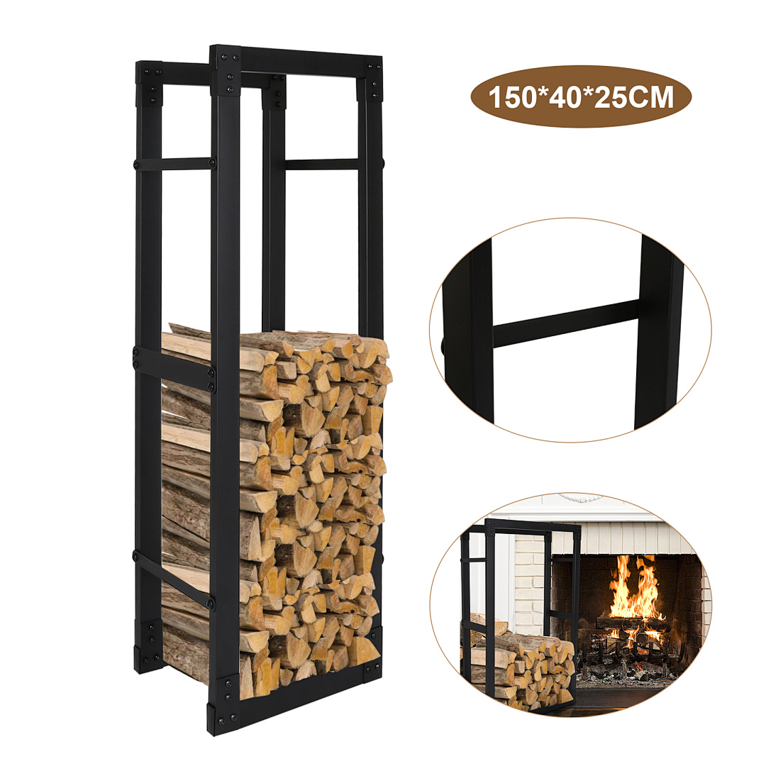 Wolketon Kaminholzregal Brennholzständer 1504025cm Wetterfestem Metall Brennholz Brennholzregal