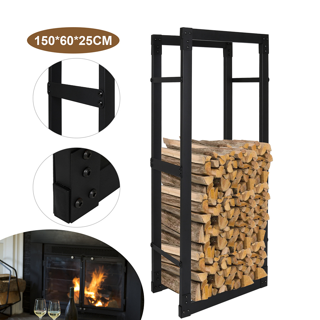 Wolketon Kaminholzregal Brennholzständer 1506025cm Wetterfestem Metall Brennholz Brennholzregal