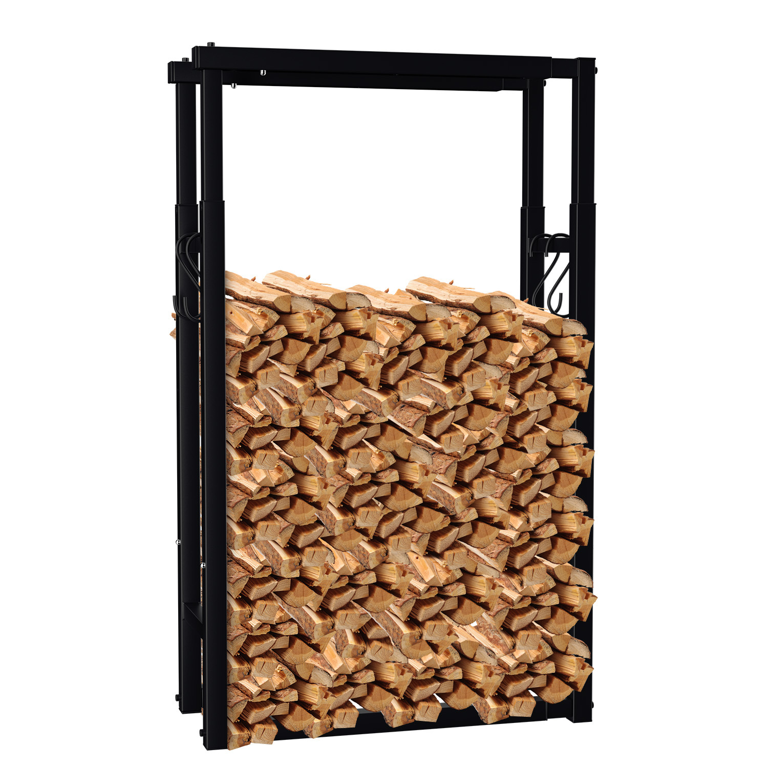 Wolketon Kaminholzregal 60-100cm Metall Brennholzlager Brennholzregal Wohnzimmer Brennholzständer