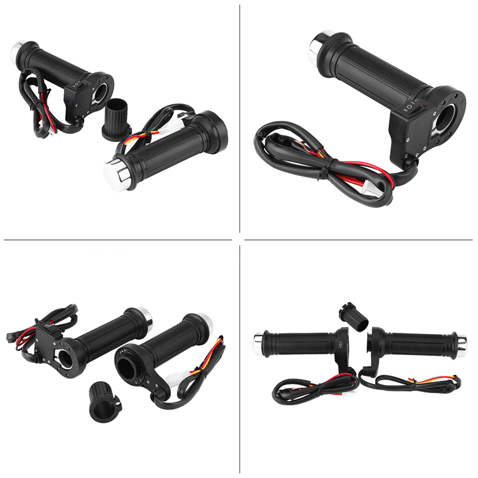 1 Paar Universelle Elektrische Motorrad-lenkergriffe, 22 Mm (7/8"), Beheizbar.