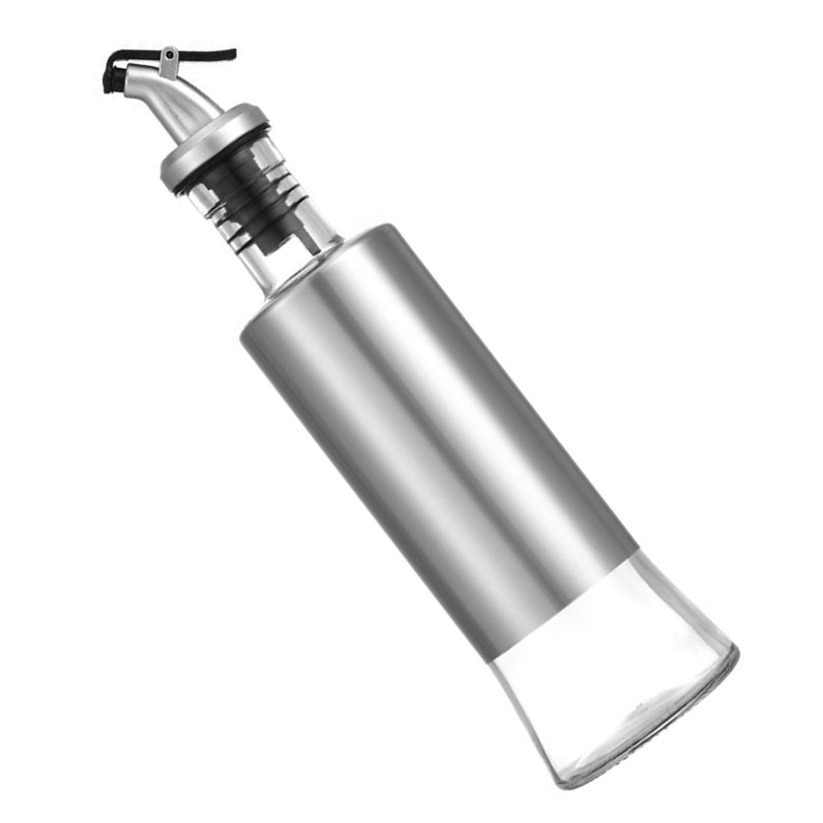 Ölflasche Aus Glas Mit Edelstahlgehäuse, Küchenpresse, Regulierbare Aufbewahrungsmöglichkeiten Für Würzmittel.