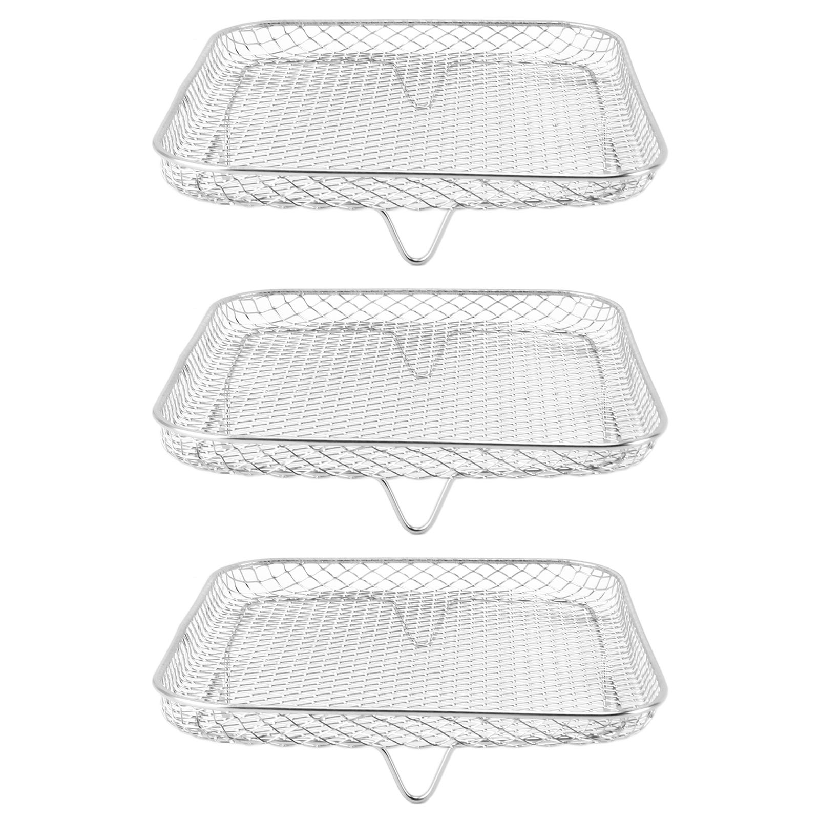 Friteusenhalterungsset Aus Edelstahl 304, Stapelbarer Mehrschicht-dörrautomat, 8-zoll-zubehör, 3-teilig.
