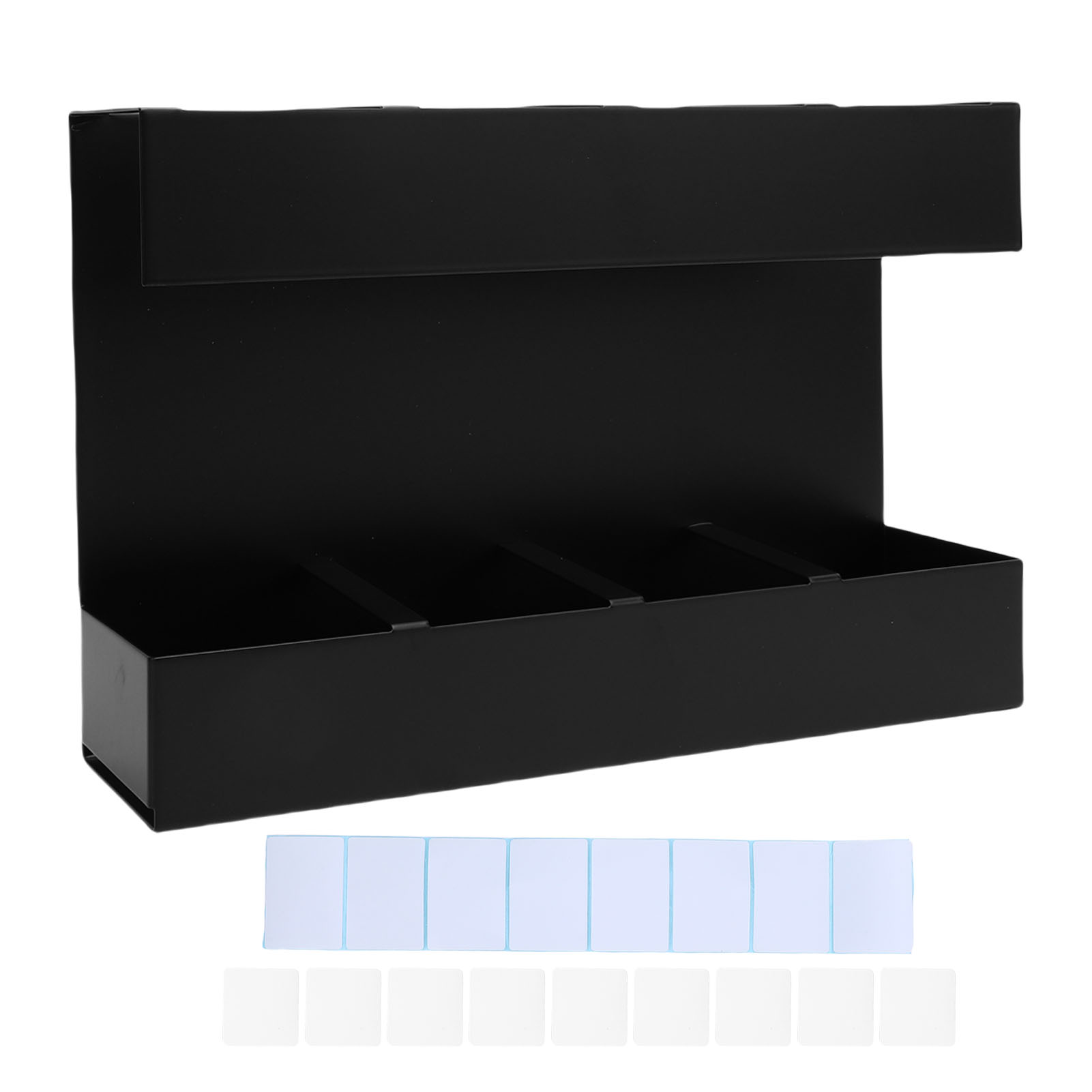 Essstäbchen-organizer Mit Strohhalmhalter, 4-fächer-spender Mit Doppelseitigem Klebeband, Selbstklebende Etiketten Für Die Küchenarbeitsplatte.