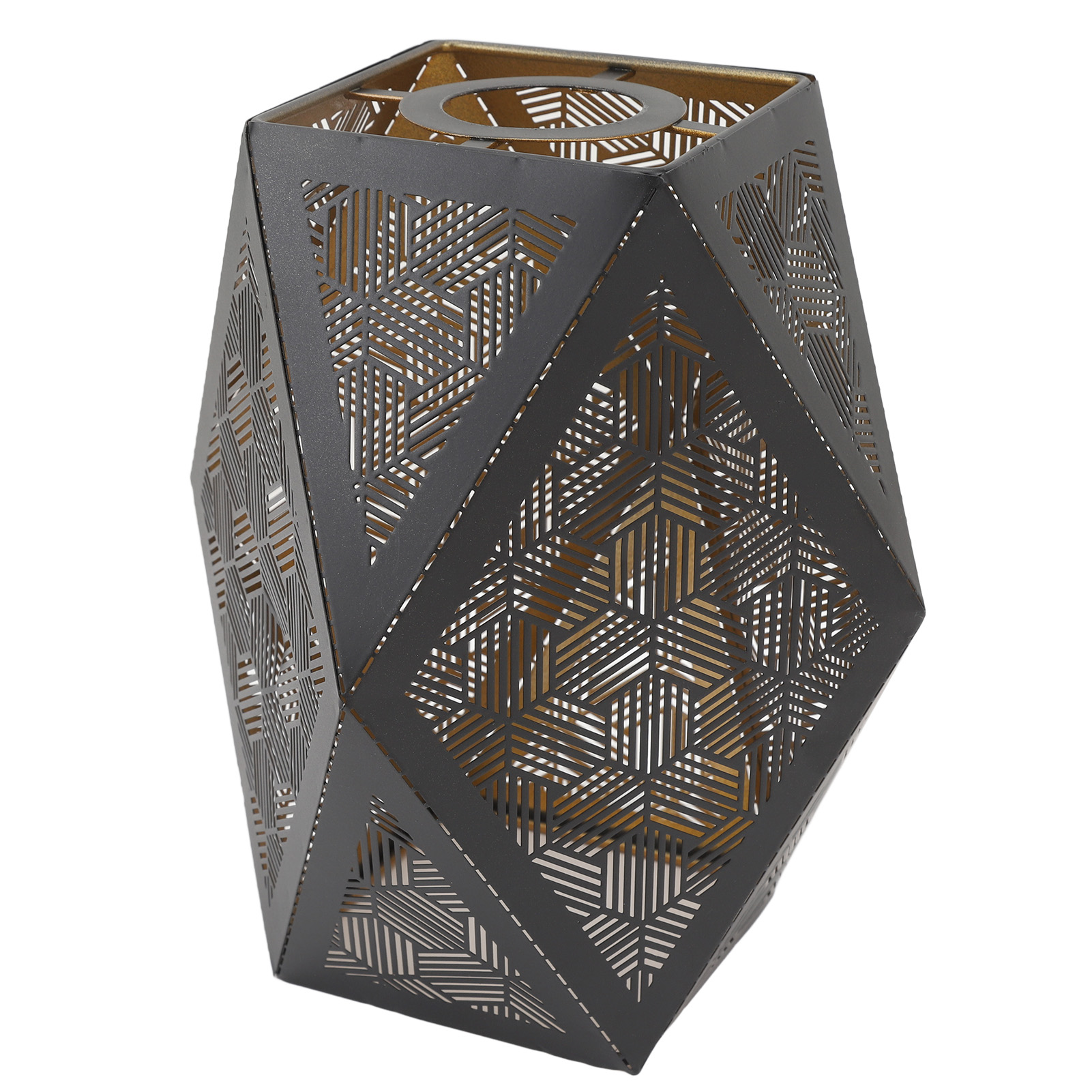 Metalllampenschirm E27 E26, Moderner Polygonaler Hohllampenschirm Für Tisch- Und Pendelleuchten.