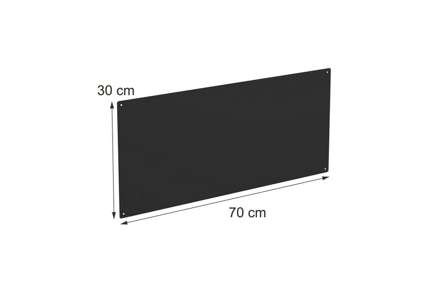 Relaxdays Magnettafel, Kreidetafel Beschreibbar, Magnetwand Inkl. 3 Stifte, 70x30, Memoboard Büro, Küche, Stahl, Schwarz Bild 2