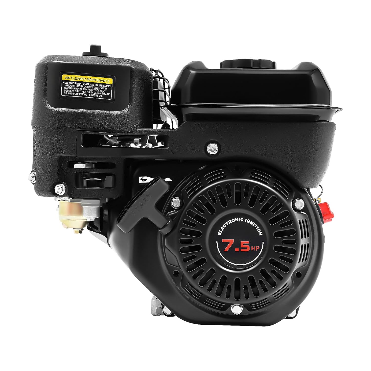 4-takt-benzinmotor, 7,5 Cv, 3600 U/min, Für Go-karts, Hochdruckreiniger Und Vieles Mehr, Leistungsstarker Ersatzmotor, Schwarz