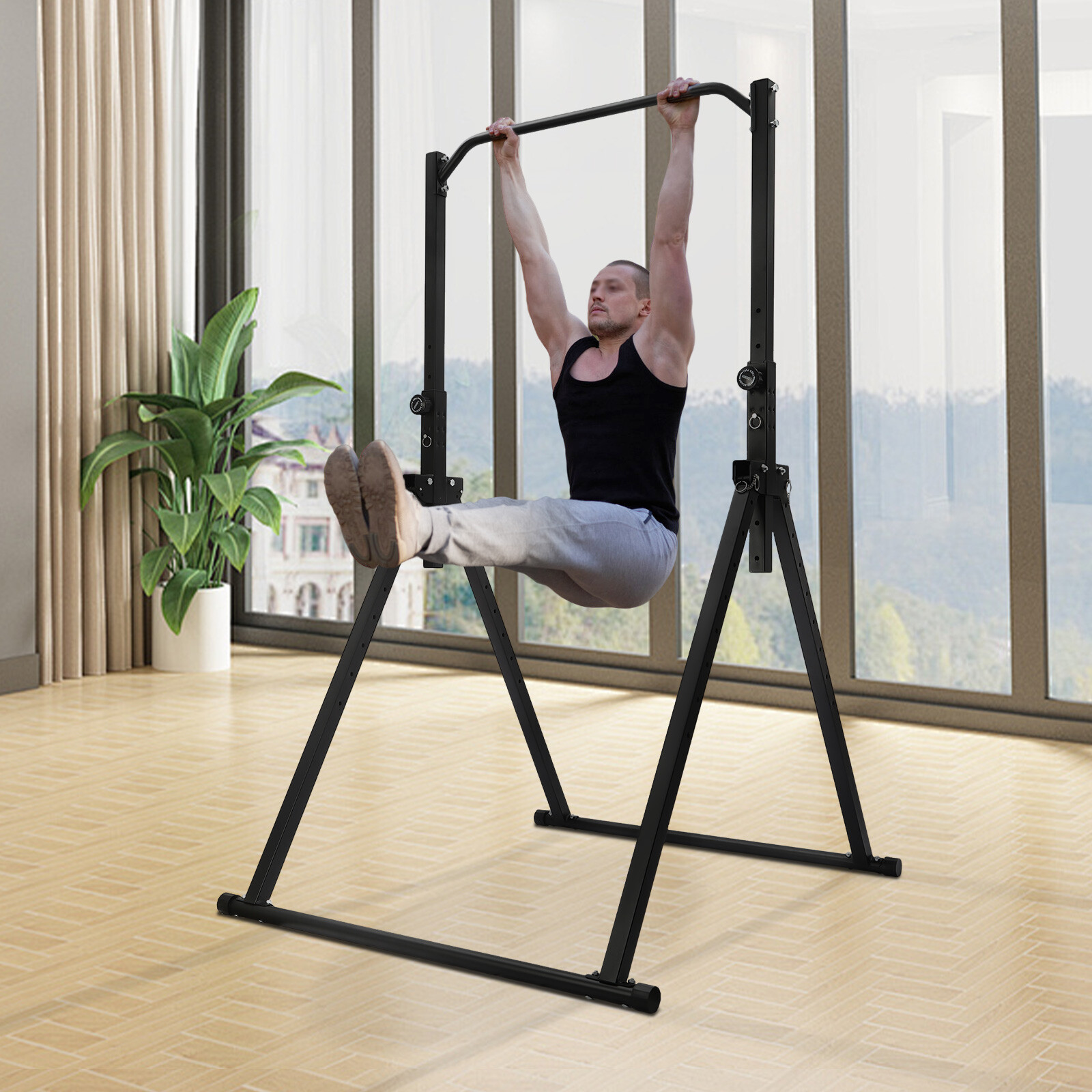 Power Tower-klimmzugstation, Stabile Klimmzug- Und Dips-station Mit Einer Tragkraft Von 440 Pfund Für Das Heimfitnessstudio