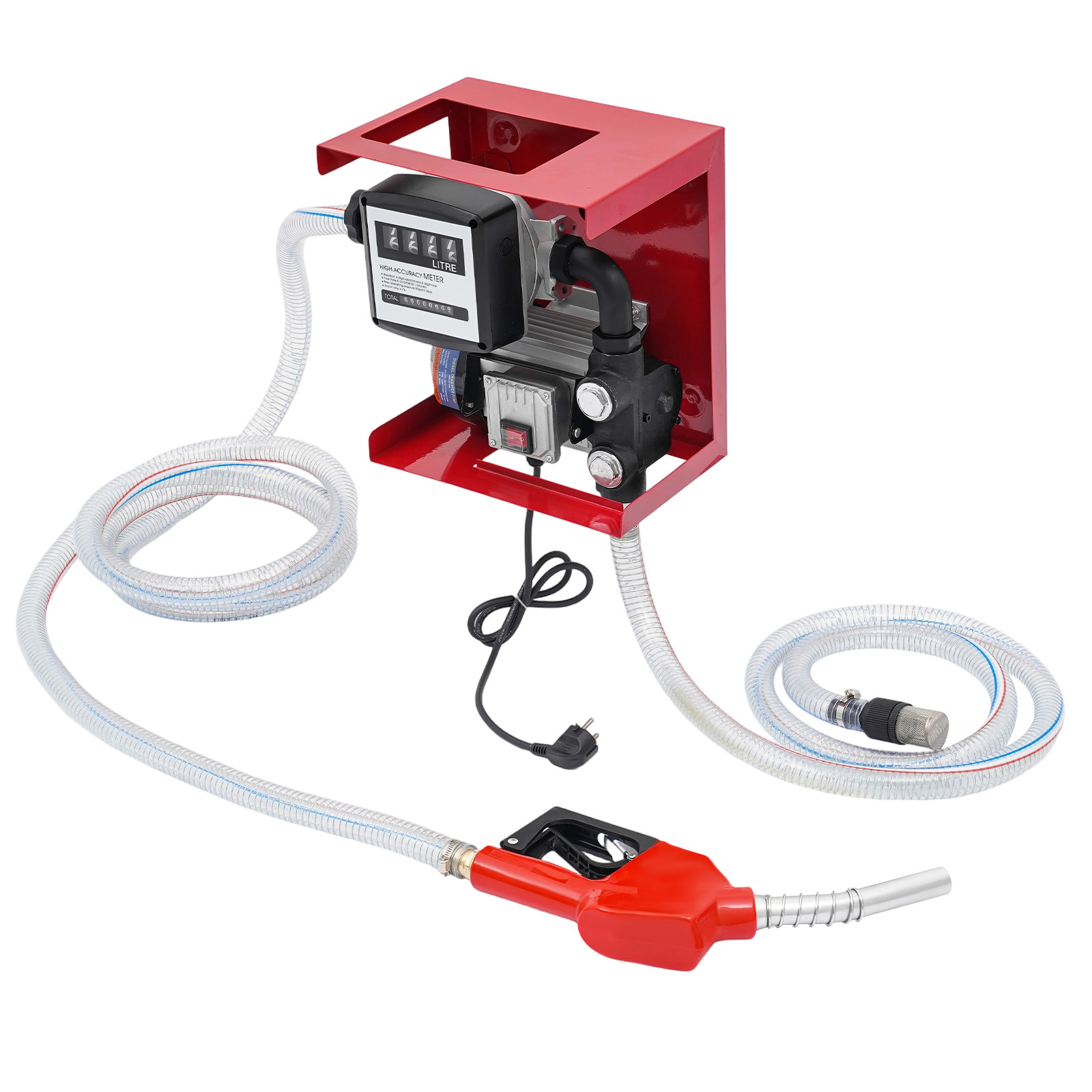 Dieselölpumpe, Ölabsaugpumpe 230 V, 550 W, Selbstansaugende Ölpumpe, Motoröl-absaugpumpe 60 L/min, Inklusive Schläuche Und Anschlussstück