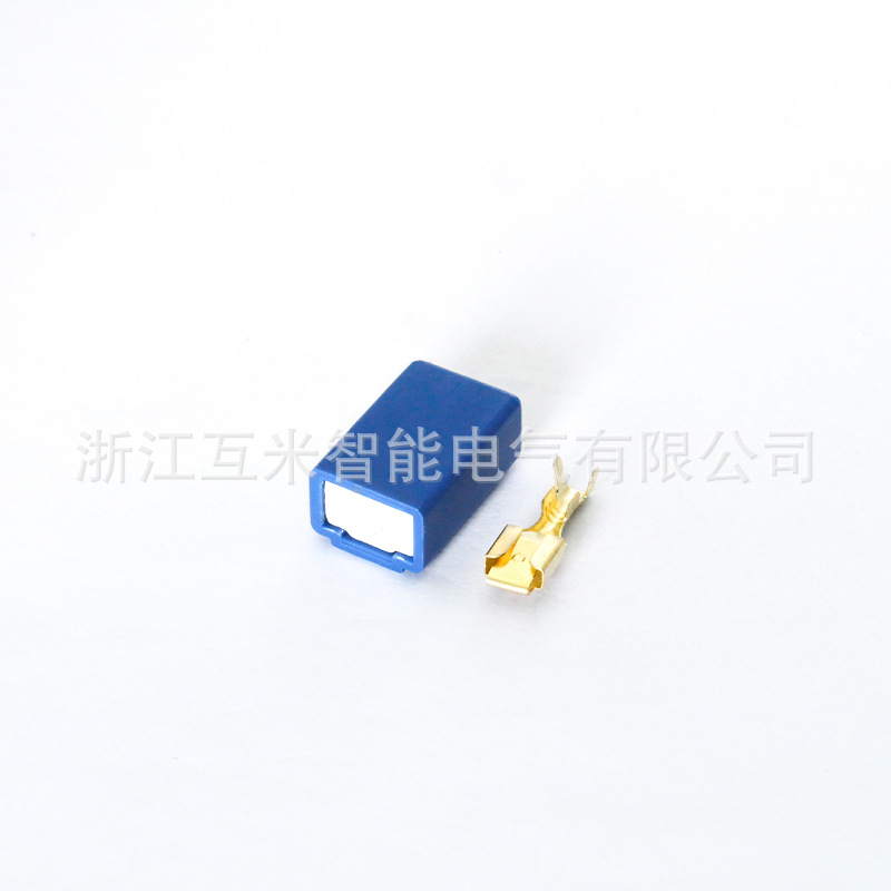 6.3 Keramik 1-loch Blauer Mantel 1p H1 Lampenfassungsstecker 6.3 Keramik H1-2a Gerader Stecker.