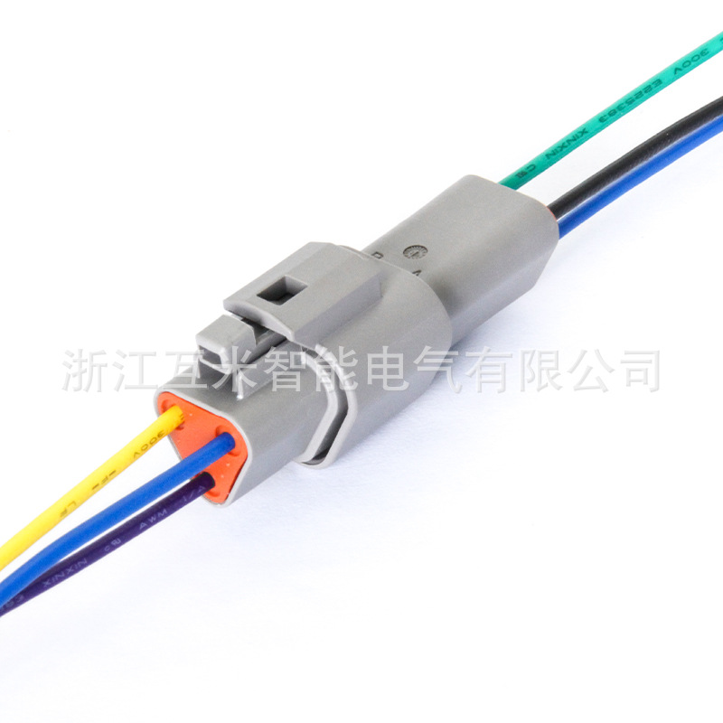 Wasserdichter Steckverbinder, Dechi Dt-serie 3-poliger Kfz-steckverbinder, Dt06-3sdt04-3p Stecker/buchse Kabelbaum