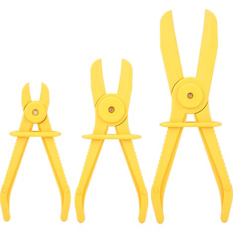 3-teiliges Werkzeugset Für Flexible Kunststoffschlauchschellen An Brems-, Kraftstoff- Und Wasserleitungen. Gelbes Set.