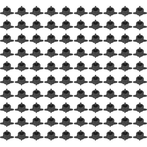 100 Stück 4-mm-tropfbewässerungs-emitter Mit Gleichmäßigem Druckausgleich, Aus Pp, Für Große Flächen, 4 L, Schwarz