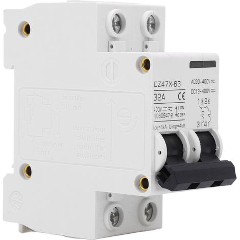 Miniatur-2-poliger Din-schienen-leistungsschalter Für Solaranlagen, Dc 12400 V, Ac 90400 V, 32 A