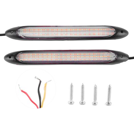 Paar Led-tagfahrlichtstreifen, Blinkendes Weißes Und Gelbes Licht, Wasserdicht, 15,5 Cm / 6,1 Zoll