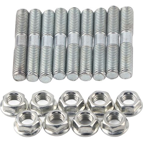 Turbobolzenbolzen + Sicherungsmutter, 9-teilig, Passend Für S13 S14 S15 Sr20 Ca18