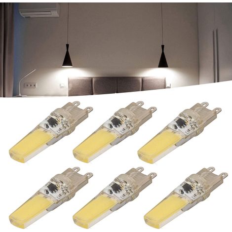 Stück 220v 9w G9 Led-lampen, Dimmbar, 500lm Cob-lampe Für Decken-, Landschafts- Und Kronleuchterlampen (kaltweiß 6500k)