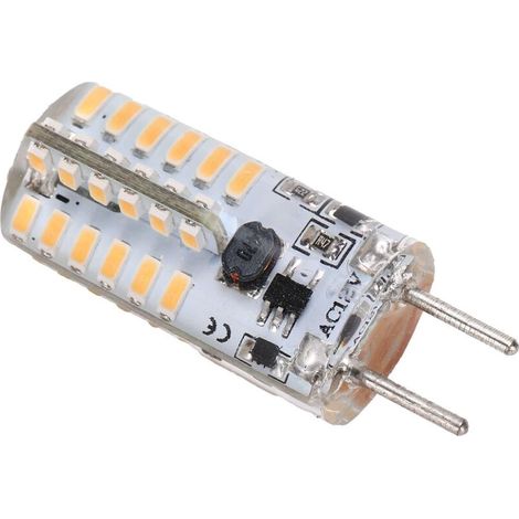 48-led-lampe, Bi-pin Gy6.35 Schraubanschluss, Kleine Silikonlampe, 3w 300lm Ac12v Für Kronleuchter Und Deckenleuchten (warmweiß 2700k 3100k)