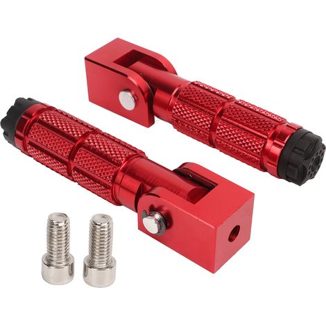 M8 Klappbare Motorrad-fußrasten, Universell, Rutschfest, Aus Aluminiumlegierung Für Fahrräder, Atvs, Utvs, Go-karts, Rot, 2 Stück