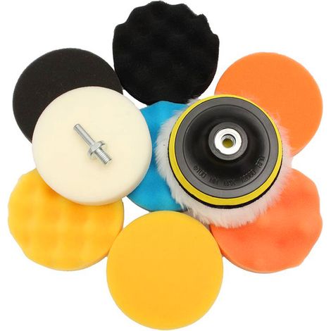 11-teiliges 5"-polierpad-set, Autopolierschwamm Mit Bohrmaschinenadapter