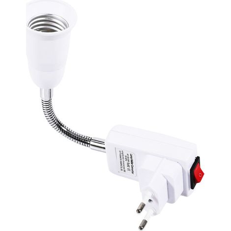E27 Lampenfassung E27 Steckdosenadapter Stecker Mit Schalter Metall (eu-stecker)