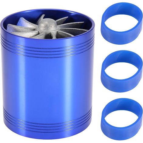 Turbolader Für Pkw-luftansaugung, Doppellüfter-turbolader, Kompressor, Kraftstoffsparer, Blauer Turbolader