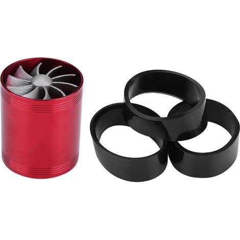 Aluminium-lufteinlass Für Autos, Turbolader, Doppellüfter-turbine, Kompressor, Kraftstoffsparend, Roter Turbo